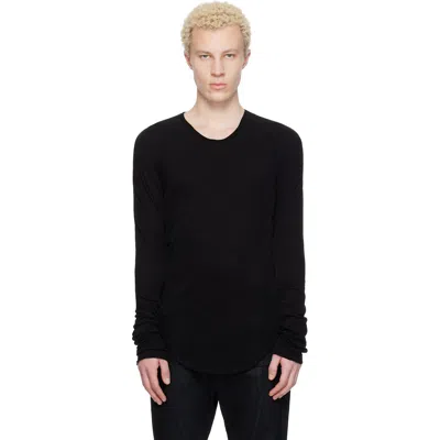 Julius Black Seamed Skinny T-shirt