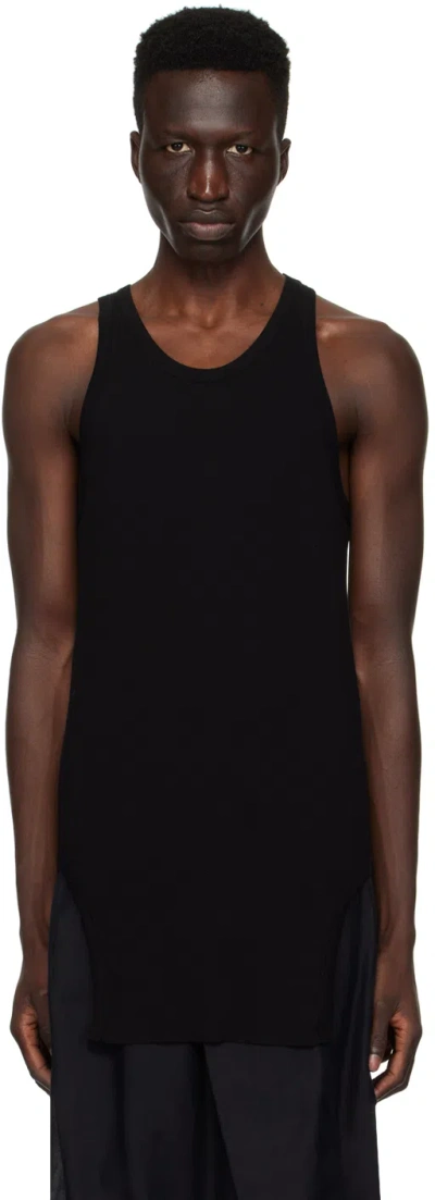 Julius Black Shield-hem Tank Top
