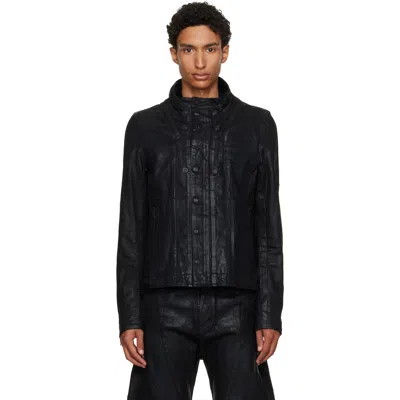 Julius Black Urban Seamed Denim Jacket In Multi