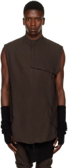 Julius Brown Multi Button Shirt In Dark Oak