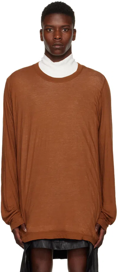 Julius Brown Prism Long Sleeve T-shirt In Copper