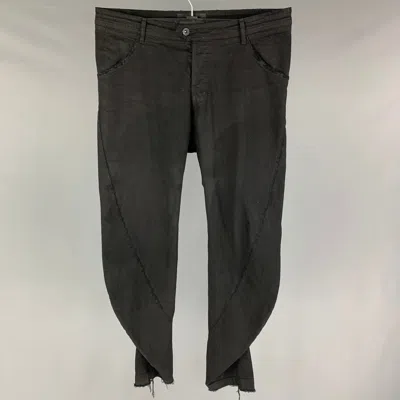 Pre-owned Julius By Tatsuro Horikawa Black Cotton Crack Twisted Leg Jeans