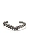 Julius Carved Vintage-effect Bracelets In Silver