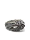 Julius Carved Vintage-effect Ring In Silver