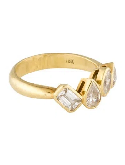 Pre-owned Julius Cohen 18k Diamond 4 Stone Hope Ring In Multi