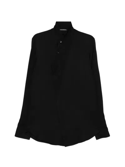 Julius Coverd Neck Shirt In Black
