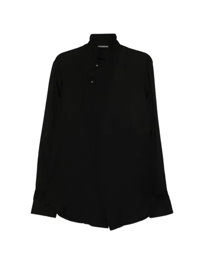 Julius Coverd Neck Shirt In Black