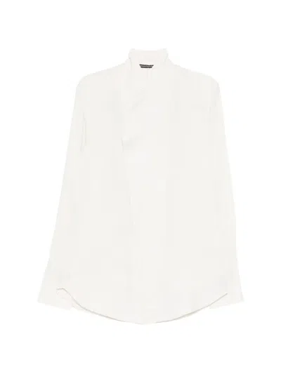 Julius Coverd Neck Shirt In White