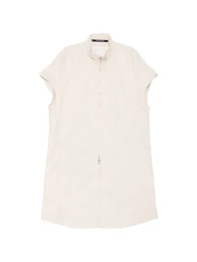 Julius Creased Short-sleeve Jacket In Neutral