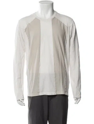 Pre-owned Julius Crew Neck Long Sleeve Henley In Gray