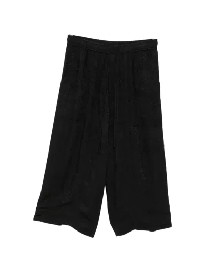 Julius Croped Baggy Trousers In Black