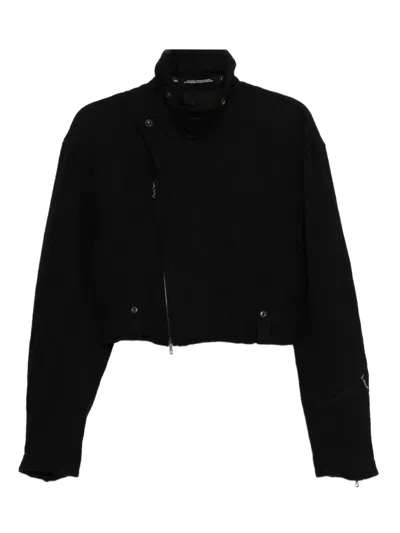 Julius Cropped Jacket In Black