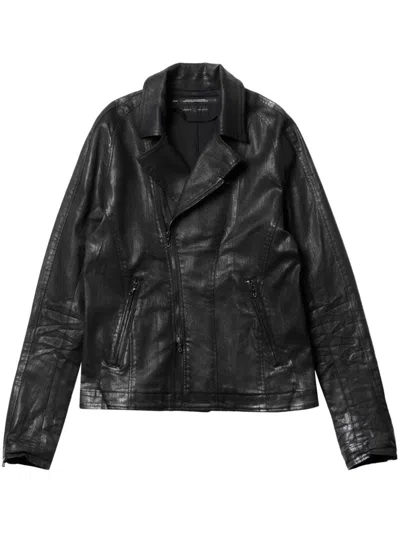 Julius Denim Biker Jacket In Schwarz