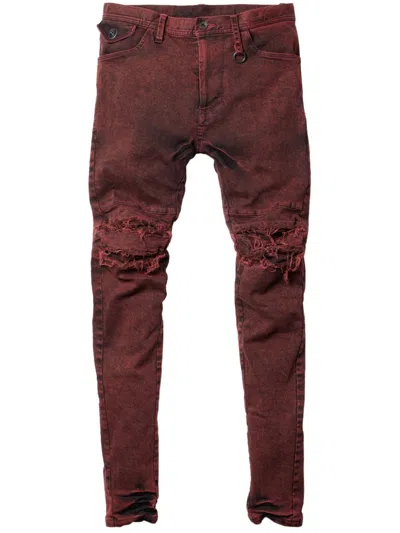 Julius Destroyed Skinny Trousers In Blood