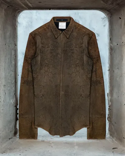 Pre-owned Julius Distressed Ram Leather Jacket - Aw07 "untitled" In Brown