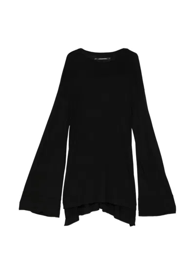 Julius Draped Long-sleeve T-shirt In Black