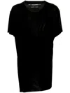 Julius Draped Round-neck T-shirt In Black