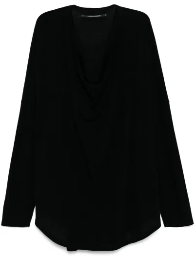 Julius Draped Sweatshirt In 黑色