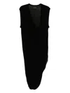 Julius Draped Tank Top In Black
