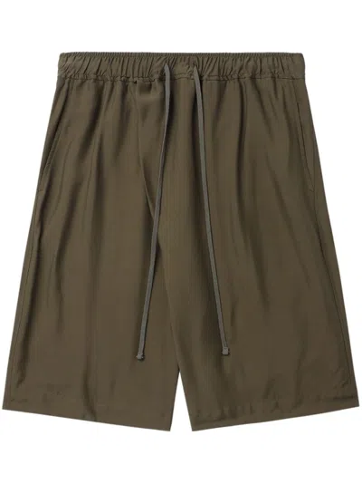 Julius Drawstring Straight-leg Shorts In Green