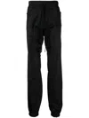 Julius Drawstring-waist Skinny Trousers In Black