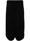 Julius Drop-crotch Cotton Track Shorts In Black
