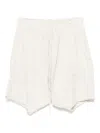 Julius Drop Crotch Fibroin Shorts In Neutrals