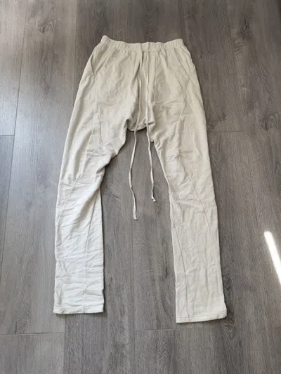 Pre-owned Julius Drop Crotch Sample Joggers White