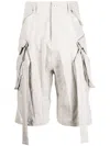 Julius Drop-crotch Strings Shorts In Grey