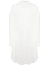 Julius Drop-shoulder Poplin Shirt In White