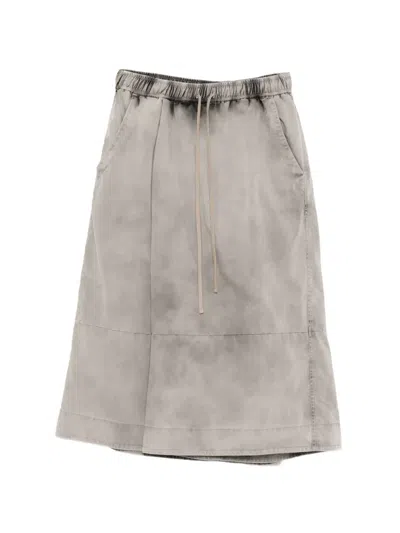 Julius Faded-effect Drawstring Shorts In Gray