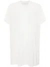 Julius Drop-shoulder Cotton-blend T-shirt In White
