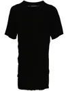 Julius Fine-knit Oversize T-shirt In Black