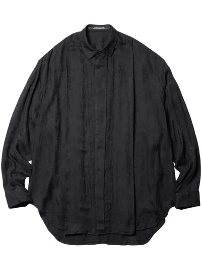 Julius Front Tuck Shirt In Black