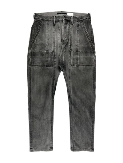 Pre-owned Julius Fw10  Goth_ik Coated Knit Denim Jeans In Gray