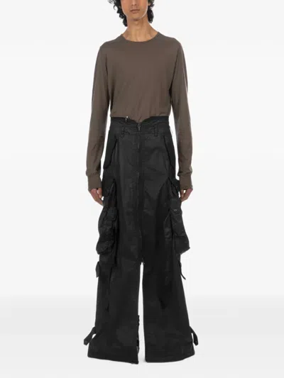 Julius Gas Mask Woven Asymmetric Skirt In Black