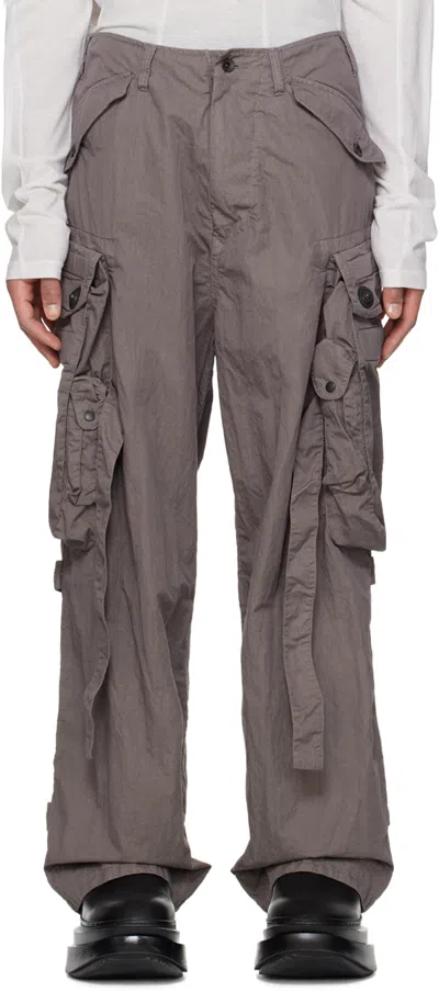 Julius Gray Gas Mask Cargo Pants In Soil
