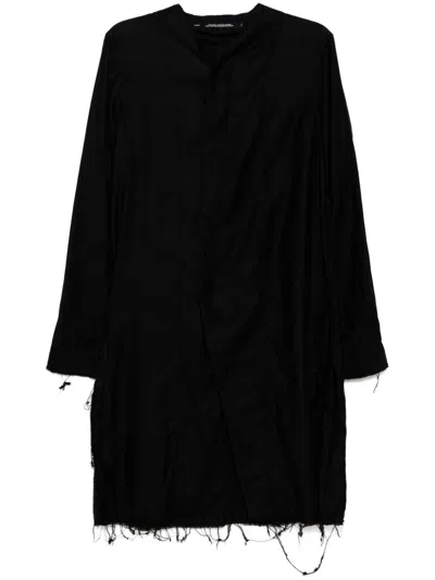 Julius Grunge Thobe Overshirt In Black