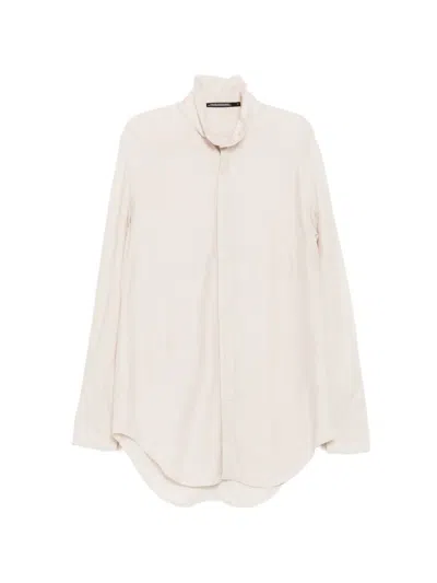 Julius High-neck Shirt In White