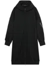 Julius Hooded Drop-shoulder Coat In Black