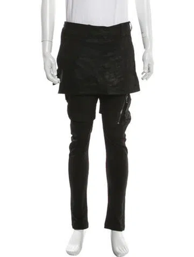 Pre-owned Julius Lamb Leather Cargo Pants In Black