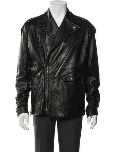 Pre-owned Julius Lamb Leather Moto Jacket W/ Tags In Black