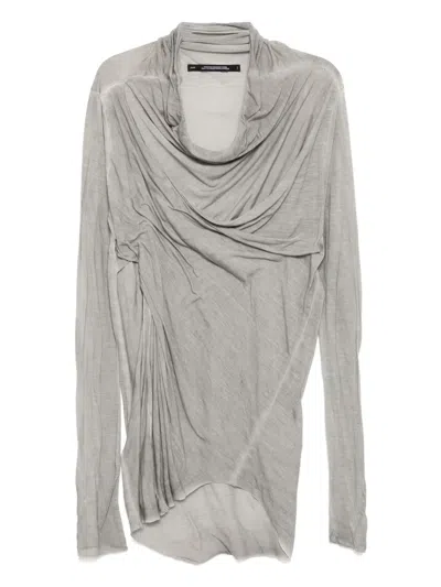 Julius Long-sleeved Prayer Top In Grey