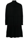 Julius Longline Button-up Shirt In Black