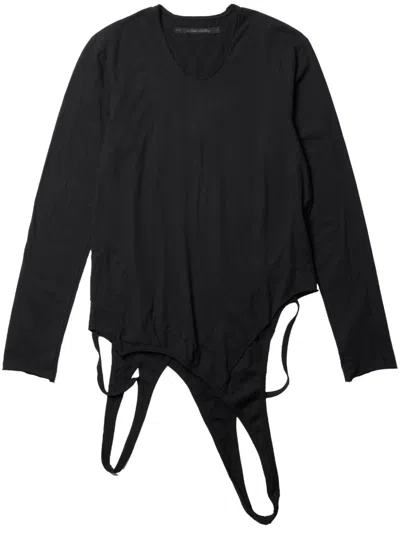 Julius Loop Membrane Long-sleeve Top In Black