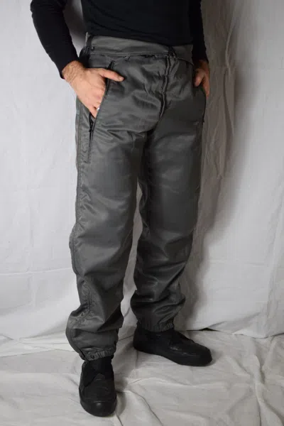 Pre-owned Julius Nuke Parachute Pants In Silver