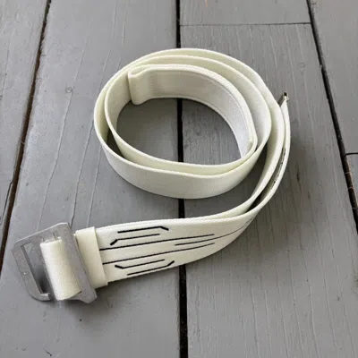 Pre-owned Julius Nylon Tape Belt In White