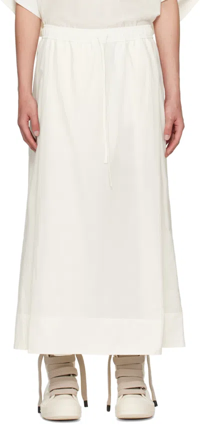 Julius Off-white Folded Wide Trousers In Off White