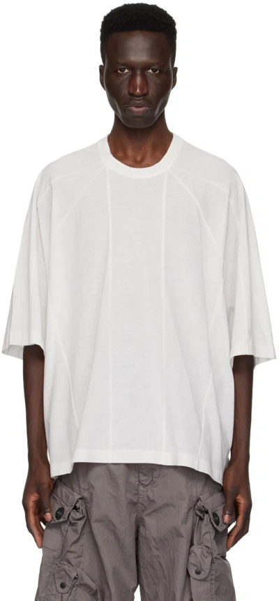 Julius Off-white Paneled T-shirt In Off White