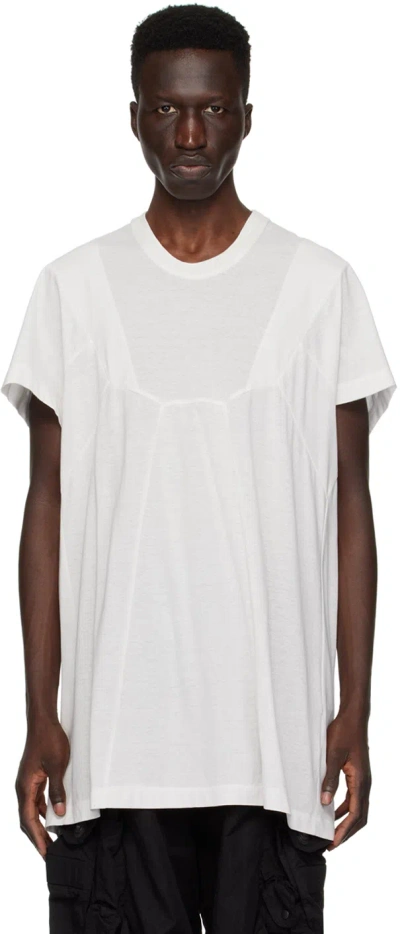 Julius Off-white Paneled T-shirt In Off White